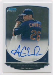 Bowman 2013 cromo novato radiocontrol autógrafo automático #BCA-AC ANDREW CHURCH METS *52705 - Imagen 1 de 1