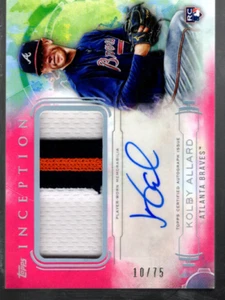 B0126 2019 Topps Inception Patch Autograph Magenta #IAPKA Kolby Allard Jersey/75 - Picture 1 of 2
