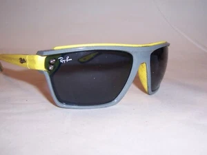 NUEVAS GAFAS DE SOL RAYBAN RB 4370M AMARILLO/AZUL F67380 64MM FERRARI EDICIÓN LIMITADA - Imagen 1 de 7