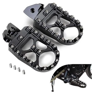 Wide MX Style Foot Pegs Rests Pedals For Bobber Harley Sportster Softail Dyna - Picture 1 of 13