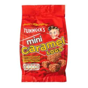 Mini Caramel Wafer Biscuits Logs Tunnock's Roasted Coconut Caramel 150g - Picture 1 of 7