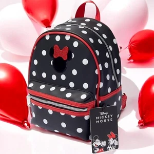 Minnie Mouse Backpack Claire's Disney 100 Polka Dot Mini Backpack Girls Bags - Picture 1 of 8