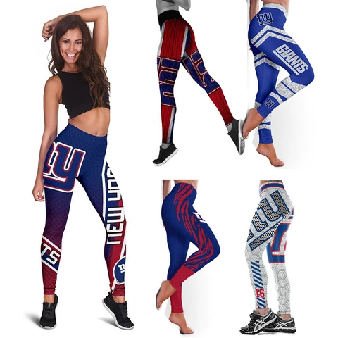 New York Giants Womens High Waist Yoga Pants Butt Liftting Leggings GYM Fitness Cover