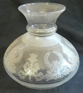 Lampenschirm Glas transparent 21 cm - Empire Motiv - Vintage elegant REF 690 - Bild 1 von 6