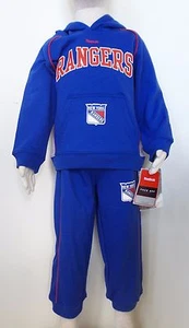 Reebok Rangers NHL Faceoff Hockey Blue Sweatshirt and Pants Set NWT Sizes 2-4T - Imagen 1 de 6