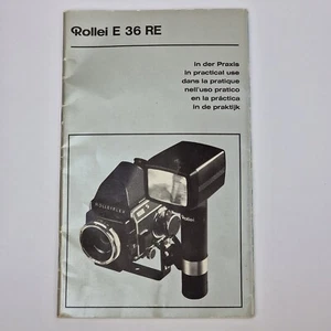 Rollei E 36 RE Flash Original Uso Práctico Manual de Instrucciones Años 70 Multilingua - Imagen 1 de 5