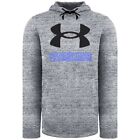 Under Armour Rival Terry Logo Long Sleeve Mens Grey Hoodie 1370390 112