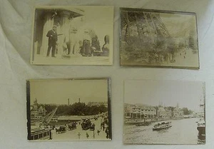 EXPOSITION UNIVERSELLE PARIS 1900 ensemble de 4 photographies dont Tour Eiffel - Picture 1 of 1