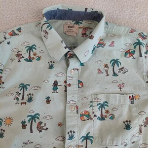 Camisa con botones de manga corta de patinaje de playa pequeña calce clásico de Vans para hombre - Imagen 1 de 20