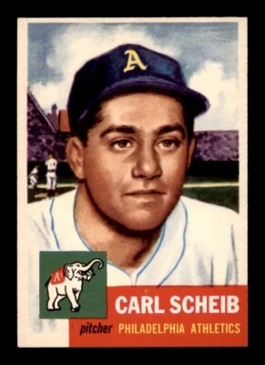 1953 Topps Set Break # 57 Carl Scheib MINT *OBGcards* - Image 1 of 2