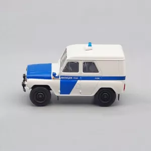 Coche diecast diecast azul-blanco de policía UAZ-469 modelo 1:43 ALM04WBu - Imagen 1 de 3