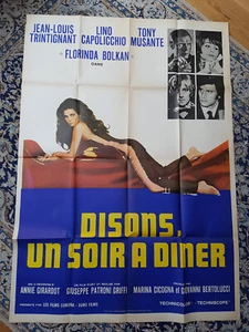 Plakat 1969 DISONS UN NUIT A DINNER 100x140 BOLKAN / SILBER MORRICONE - Bild 1 von 1