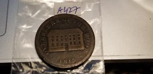 1815 Great Britain One Penny Token Yorkshire Sheffield Ida427. - Picture 1 of 2