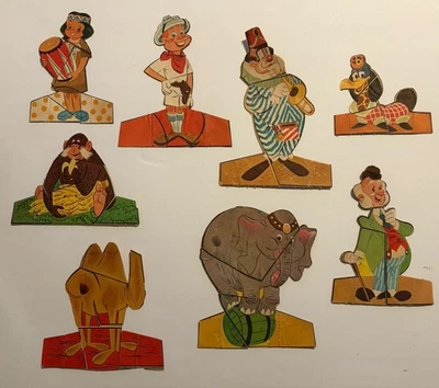 Punzón/corte de cartón Howdy Doody años 50. Tarjeta y registro. Muy raro. Clarabell Foto 1 de 4