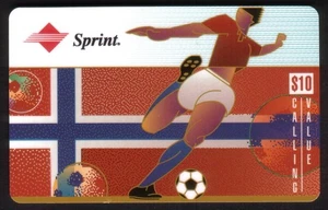 $10. Soccer: World Cup 1994: Norway Phone Card - Picture 1 of 1