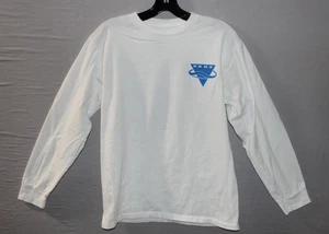 Vans Long Sleeve T Shirt White Size Small Big Logo On Back Skater Preppy - Picture 1 of 12