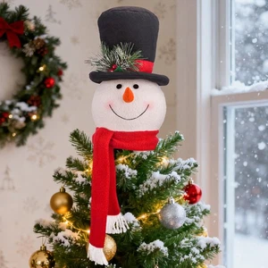 Christmas Tree Topper Snowman, Funny Xmas & Santa Tree Topper, Cute Christmas... - Picture 1 of 7