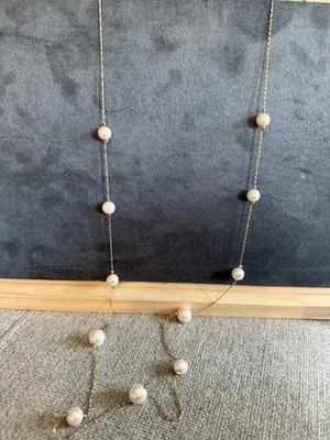 Premier Designs Gold Chain With White  Pearls Necklace - Image 1 of 2