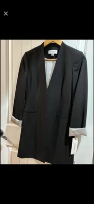 Blazer para mujer Calvin Klein púrpura de un botón talla 0 totalmente nuevo Foto 1 de 2