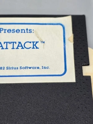 VINTAGE 1982 Sirius Presents Type Attack Computer Game Floppy Disk Apple IIE - Image 1 of 4