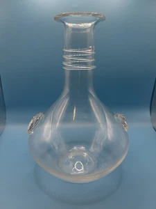 Juliska Glassware Athena Collection Blown Glass Carafe Open Wine Decanter Signed - Picture 1 of 9