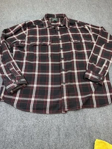 Woolrich Flannel Shirt Mens Size XXL 2XL Black Red Plaid Cotton Soft Hunting - Picture 1 of 10
