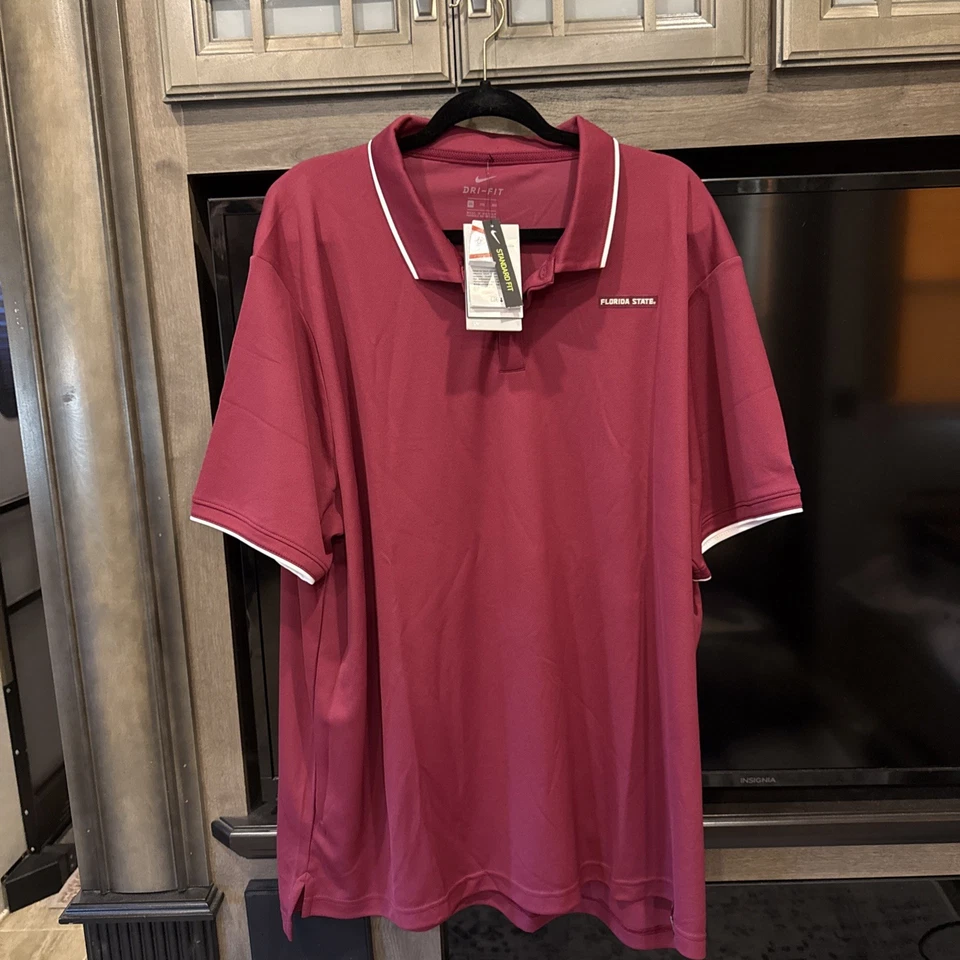 Camisa polo atlética Florida StateNike Dri-FIT para hombre talla 3XL granate Foto 1 de 4
