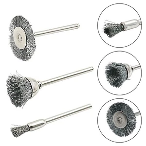 New Wire Brush Wire Wheel Rotary Tool Wire Wheel With Rod Rust Removal - Picture 1 of 12