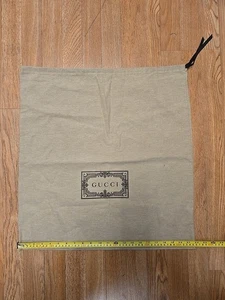 Gucci Staubbeutel Aufbewahrung Kordelzugbeutel 22" x 23" Sackleinen Stil Braun - Bild 1 von 5