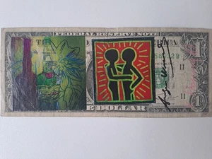 Andy Warhol & Keith Haring Original Hand Signed DOLLAR with a Certificate - Picture 1 of 6