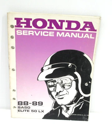 Manual de servicio genuino Honda SA50 Elite 50LX 50 LX 1988-1989 61GS701 Foto 1 de 4