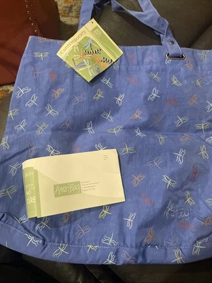 Bolso de Mano Ameribag Libélula Azul Nuevo con Etiquetas 15 x 16 Pulgadas Interior Bolsillo con Cremallera Foto 1 de 4