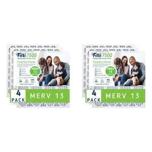 Filti 7500 16 x 20 Inch Pleated Home HVAC Furnace MERV 13 Air Filter (8 Pack) - Picture 1 of 8