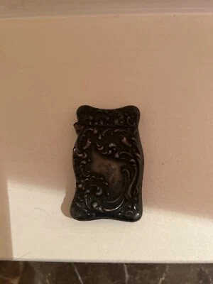 Antiga caixa de fósforos de prata esterlina Art Nouveau. 2,5 polegadas de altura - Imagem 1 de 4