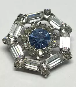 Spilla strass argento vintage - Foto 1 di 4
