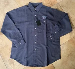 gear for sports mens XL slate blue Bud Light logo button down shirt O - Picture 1 of 7