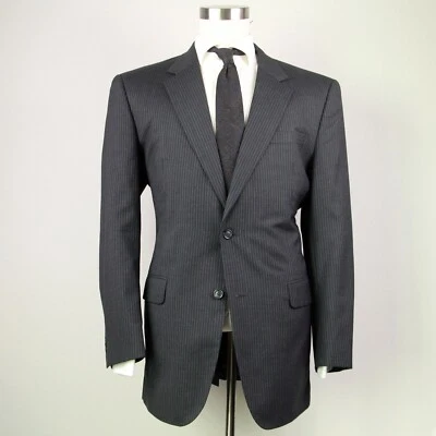 Traje Blazer Abrigo Deportivo 44L Jos A Bank Para Hombre 100% Lana Carbón Rayas E03303 Foto 1 de 4
