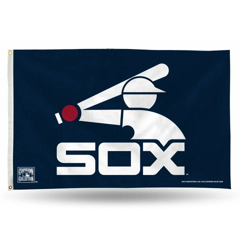 3x5 outdoor Flag - MLB Baseball - Chicago White Sox Batterman (Navy) Cover