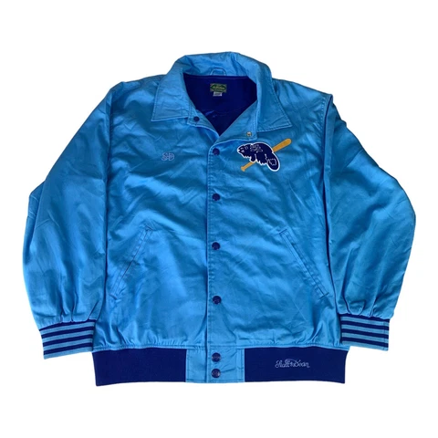 Stall & Dean Retro Style Portland Beavers Minor League Baseball Jacket Men's 4XL Cover