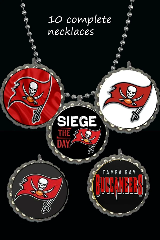 Tampa Bay Buccaneers Lote De 10 Favores Fiesta Cumpleaños Collares Collar Fútbol Foto 1 de 1