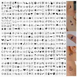 30 Sheets Fake Tiny Temporary Tattoo Hands Face Tattoo Sticker for Men Women - Picture 1 of 6