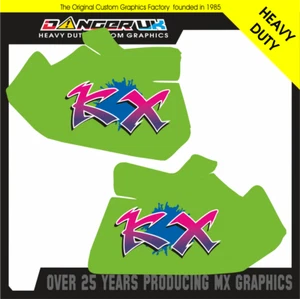 CALCOMANÍAS GRÁFICAS KAWASAKI KX 60 1982 - 2002 PERFORADAS MOTOCROSS MX TANQUE PEGATINAS - Imagen 1 de 1