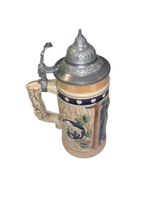 Antique German Lidded Beer Steins Vintage - Picture 1 of 11