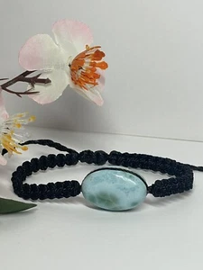 Genuine Larimar (Adjustable) Crystal Bracelet - Picture 1 of 13