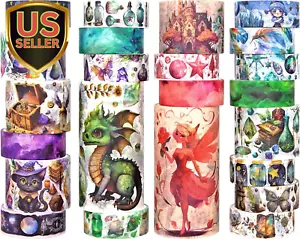Washi Tape Set 23 Rolls, Magic & Fairy Themed Scrapbook Tape for Bullet Journ... - Picture 1 of 1