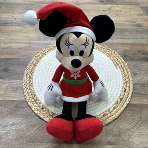 Disney Christmas Minnie Mouse Plush in Santa Dress Outfit 14” - Picture 1 of 3
