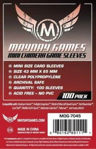 100 x Mayday Games Clear Mini Chimera Card Sleeves (43mm x 65mm)