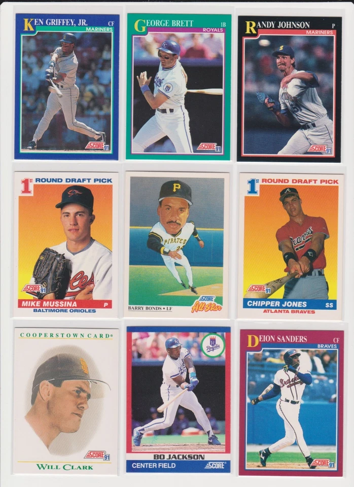 1991 Score Baseball you pick NM base stars RC rookie inserts Hall of Famers - Image 1 of 1