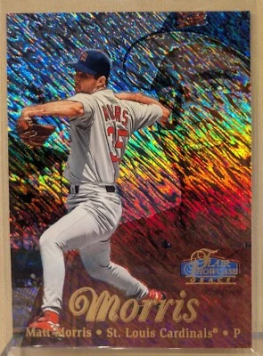 1998 Flair Showcase ROW 1 #80 Matt Morris Cardinals RARE SHIMMER REFRACTOR - Image 1 of 2