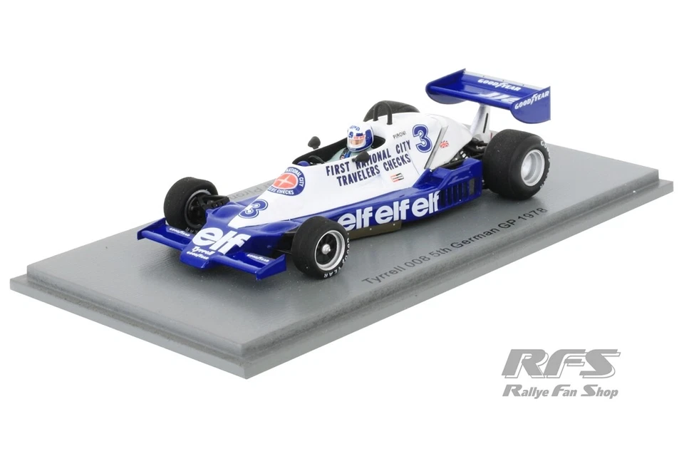 Tyrrell 008 Ford Pironi Formel 1 German GP Deutschland 1978 1:43 Spark 7237 NEU - Bild 1 von 1